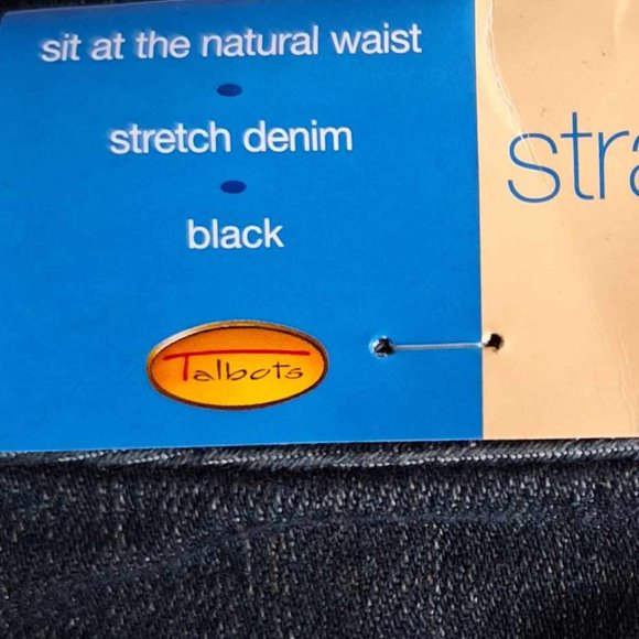 Talbots Classic Fit High-Rise Straight Leg Black Jeans Size 22WP - Picture 9 of 13